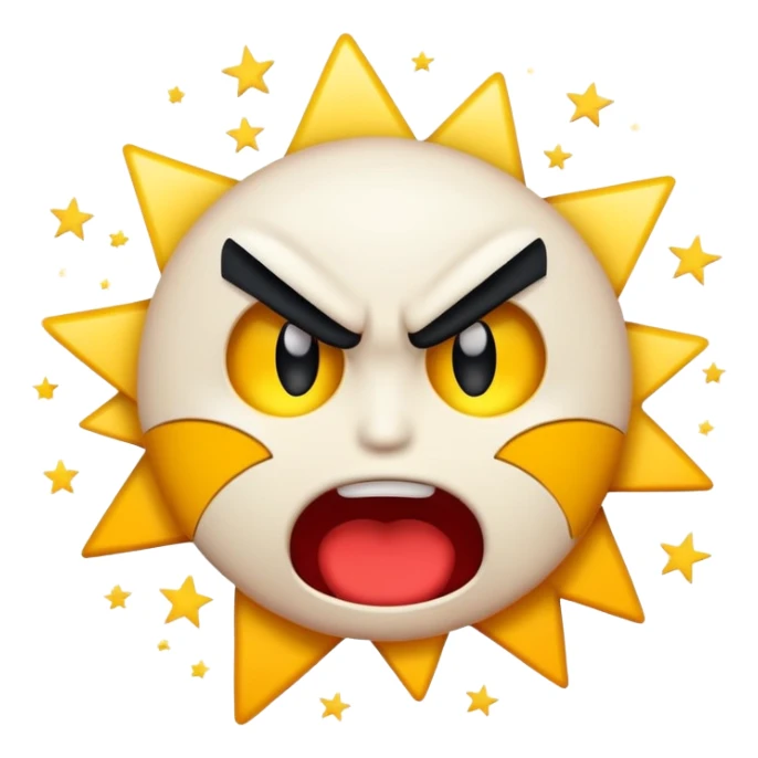 dramatic face punch moment with angry emoji punching surprised emoji, exaggerated comic impact effects with stars, motion lines, and 'POW!', bold and playful sticker