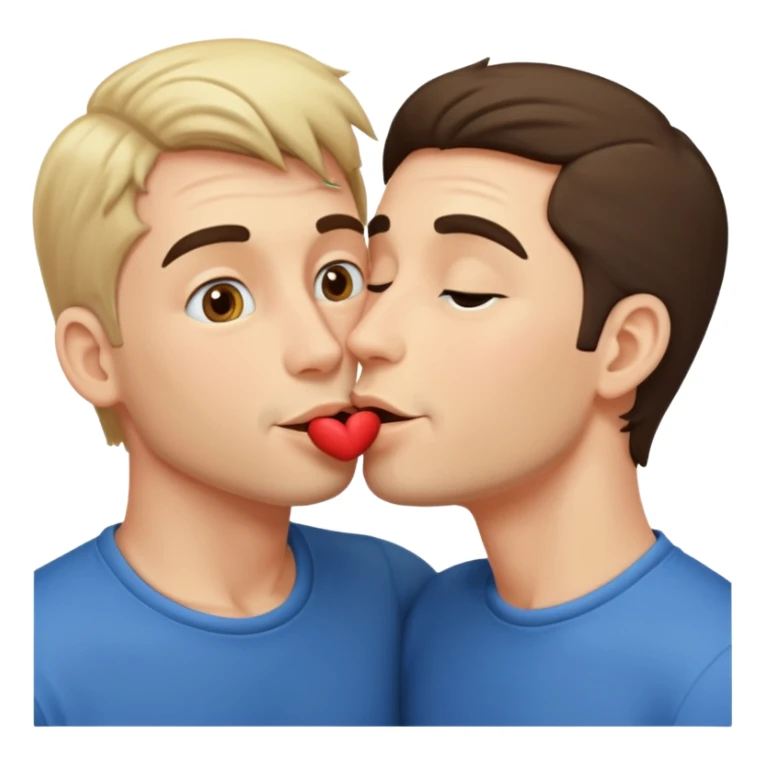 men kissing sticker