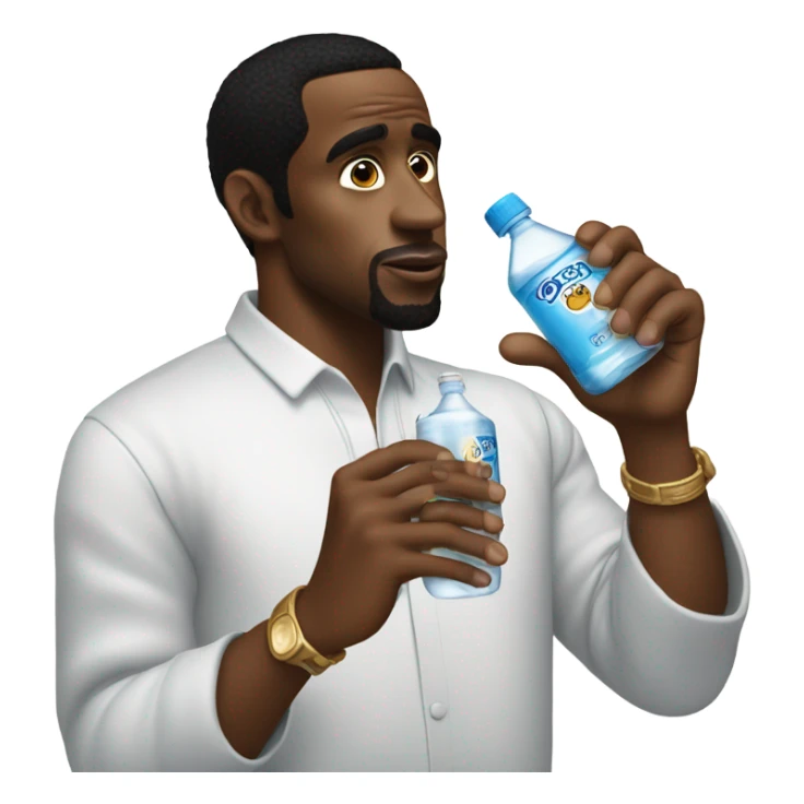 p diddy holding baby oil sticker