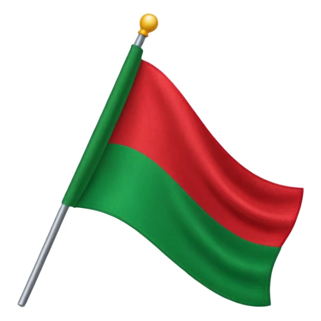 Una bandera roja y verde abajo sticker