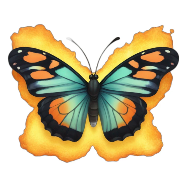 flambé butterfly sticker