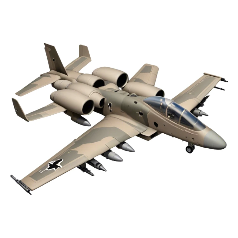 Warthog Jet (A-10 Thunderbolt II) - Fairchild Republic (Model Year: 2022) (Iconic colour: Desert camo) sticker