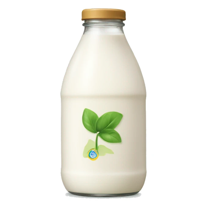 a  single bottle of plant-based milk sticker