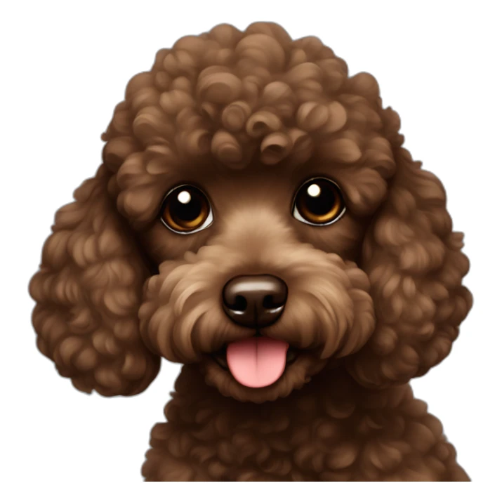 Dark brown toy poodle swiftie sticker