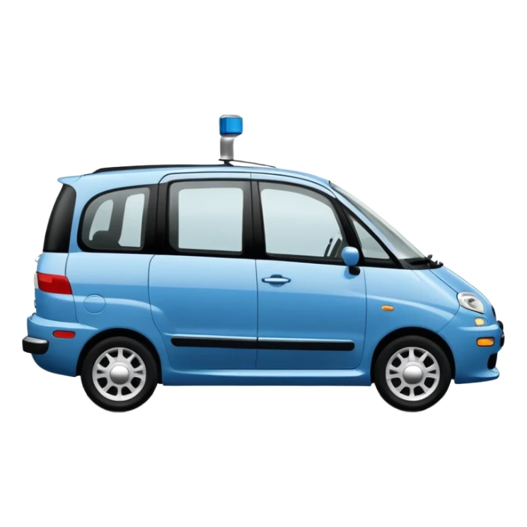 Auto fiat multipla di colore blu scuro sticker
