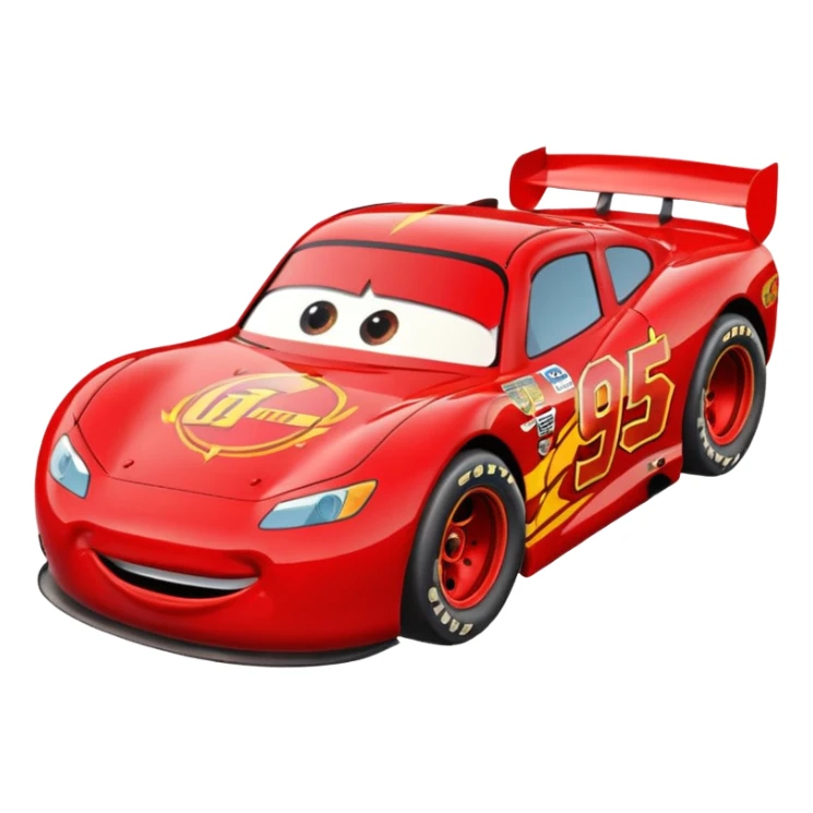 lightning mcqueen with number 95 and look like in film sticker