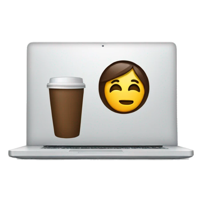 Laptop coffee sticker