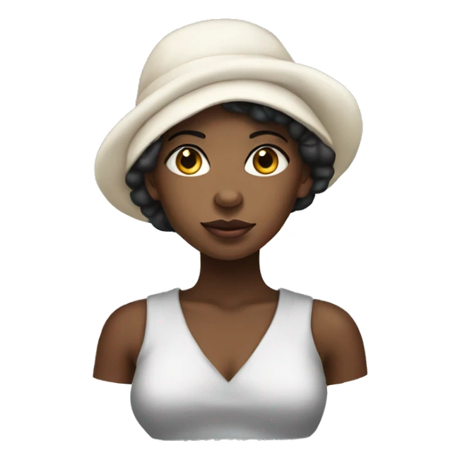 black girl with a bonet on sleepi sticker