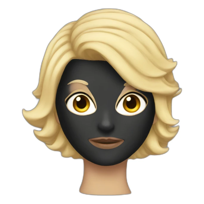 female batman short blonde hair with mask sticker