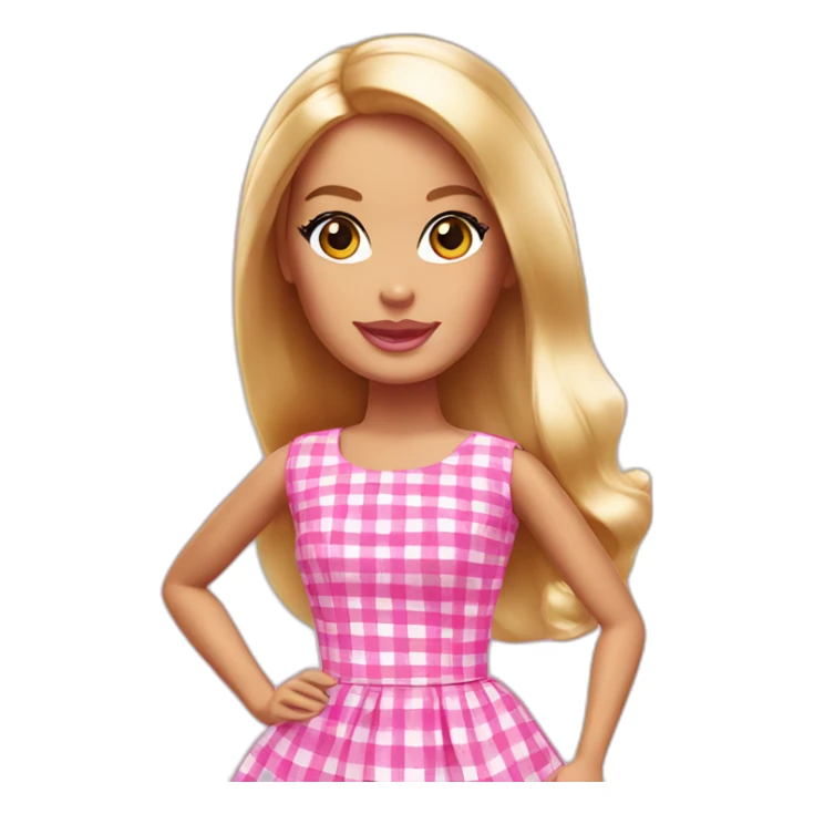 Barbie in a pink gingham dress sticker