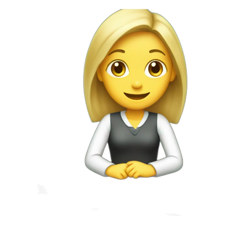 Girl with blonde hair sitting at desk wrapping chocolates with solid green backdrop sticker