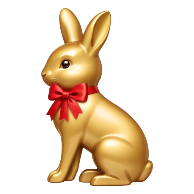 Lindt goldbunny with red ribbon sticker
