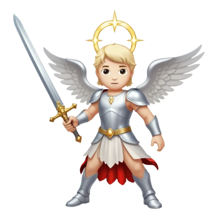 - 🛡️ Shield – symbolizing protection
- ⚔️ Sword – representing spiritual warfare
- 👼 Angel – the heavenly messenger
- ✨ Sparkles – highlighting his glory.  killing the satan sticker