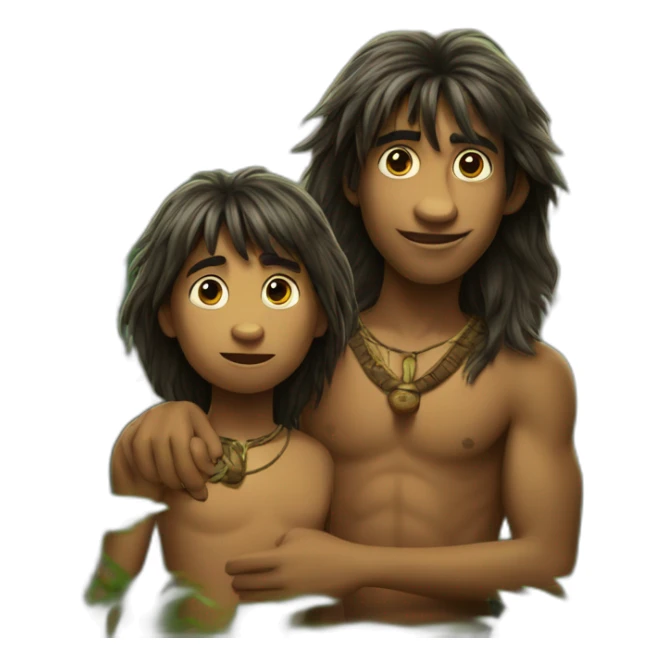 Mowgli et baguera sticker