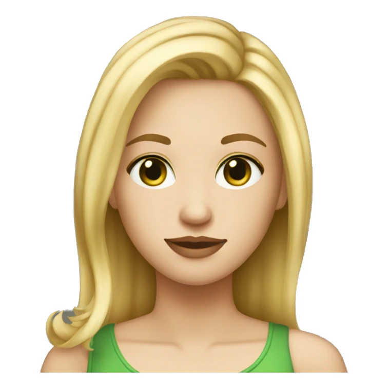 dirty blonde hair side part greeen eyes square face sticker