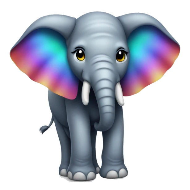 Rainbow elefant sticker