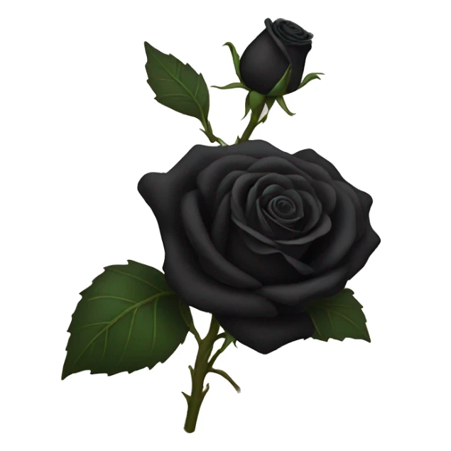 Black rose sticker