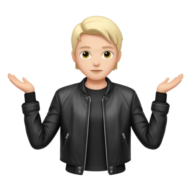 cool person shrug pose sticker