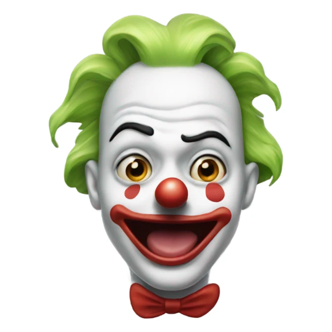 A clown with his tongue out sticker