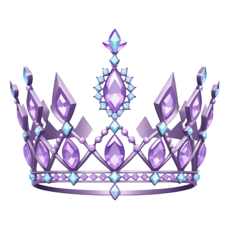 Pastel purple crystal gems tiara sticker