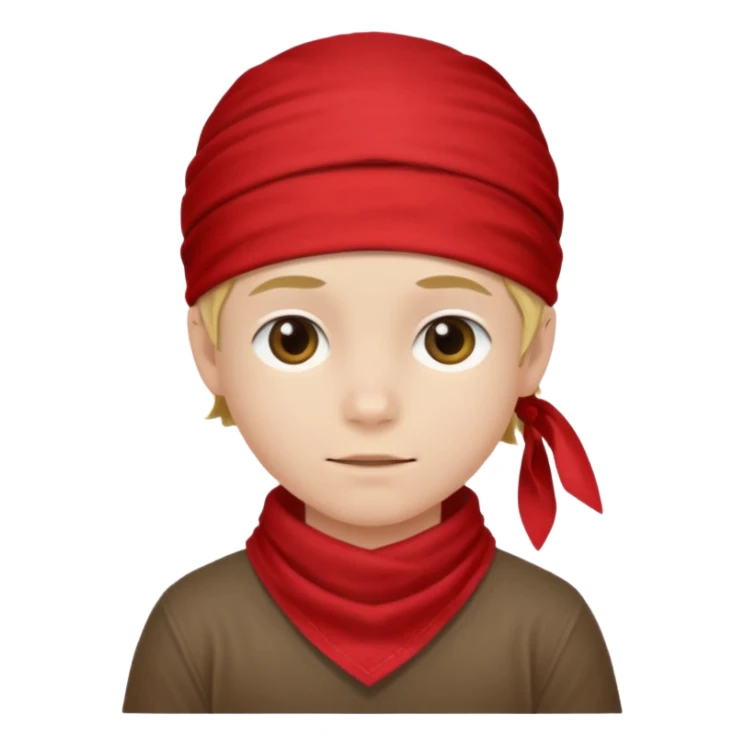 kid with wearing red bandana sticker