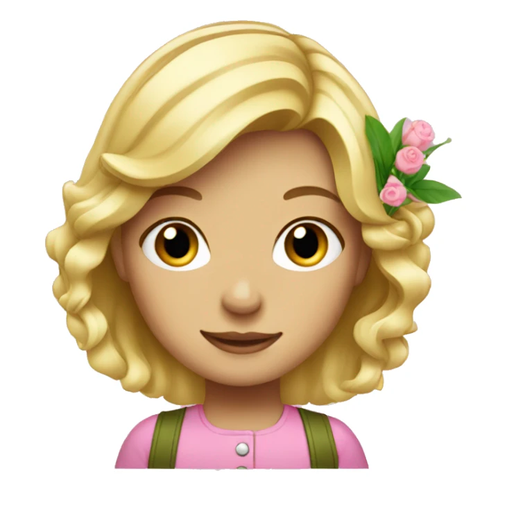 blonde girl florist sticker