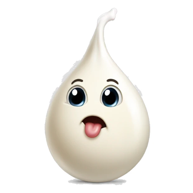 Drop of Milk with licking tongue sticker