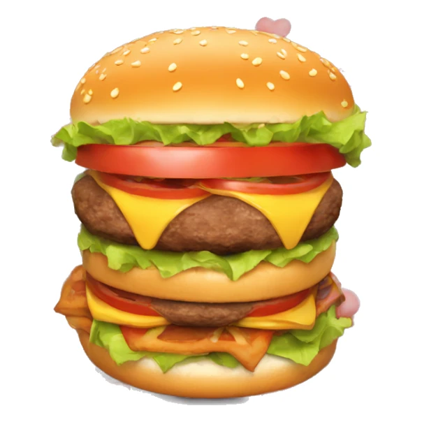 Love, friendship and name of emoji Discussion Burger  sticker