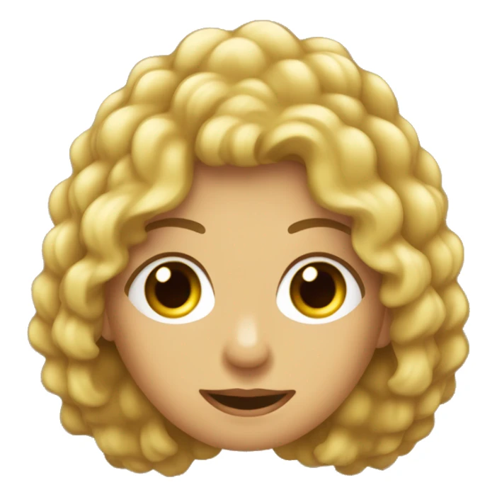 Garota do cabelo ondulada e pele branca com os olhos apaixonados  sticker