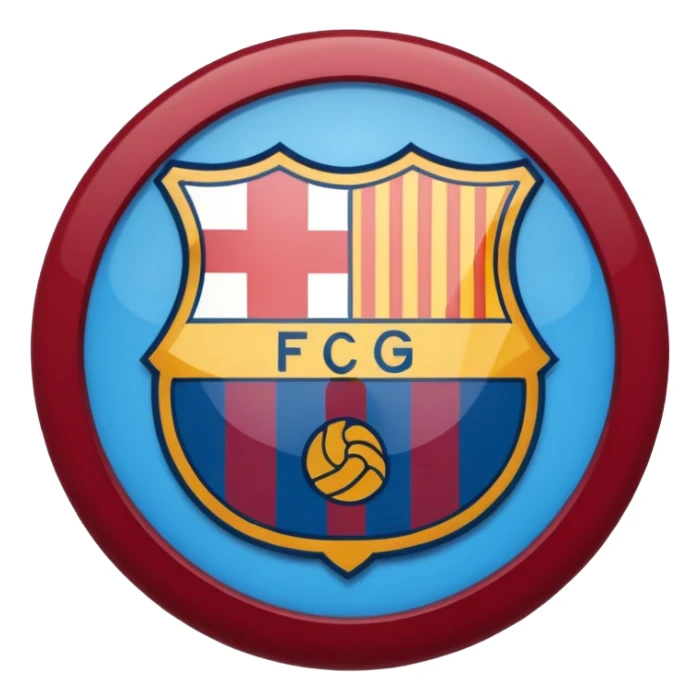Barcelona logo emoji simple  sticker