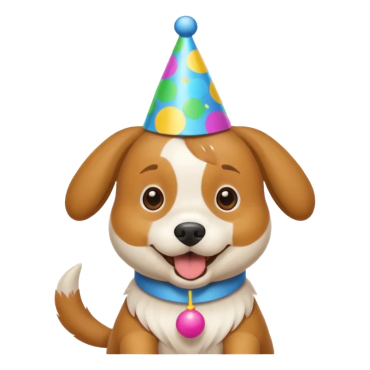 cute dog in party animal game sticker