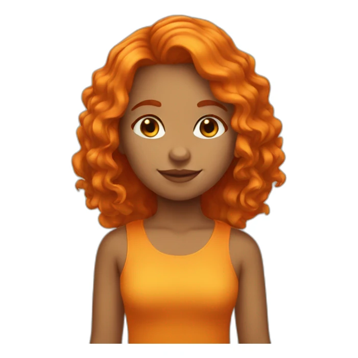 Portuguese girl with orange hair sticker