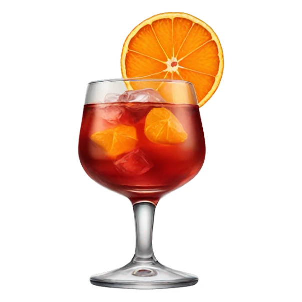 Negroni, Short Glass, Small Orange sticker
