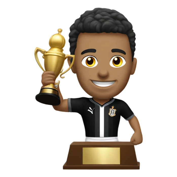 Bruno guimares winning a trophy for Newcastle  sticker