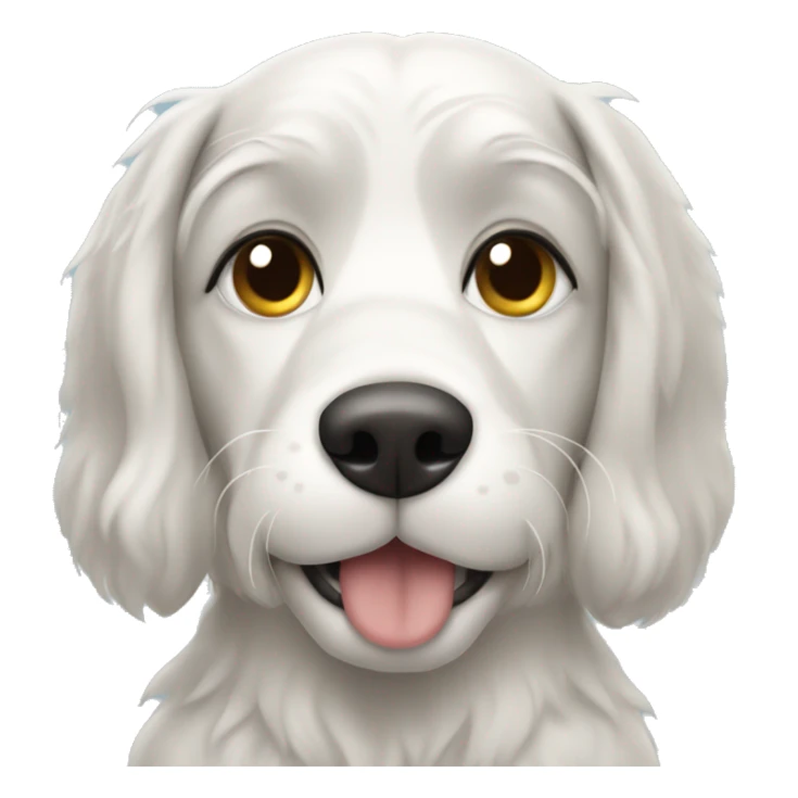 Ozzy cartoon dog saying good morning  sticker