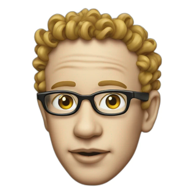 cartoon portrait of Keith Haring sticker