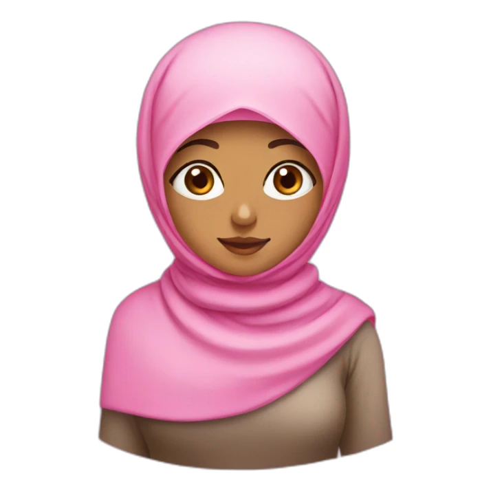 muslim girls in pink hijab  sticker
