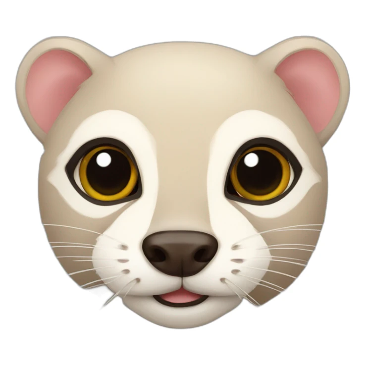 Ferret, its fur marking is a mask across the eyes sticker