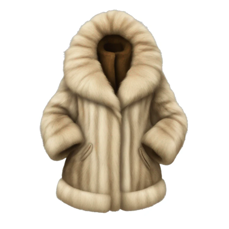 women’s vintage fur coat sticker