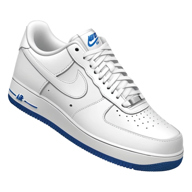 Classic white Nike Air Force 1 low top sneaker with air cushioning sticker