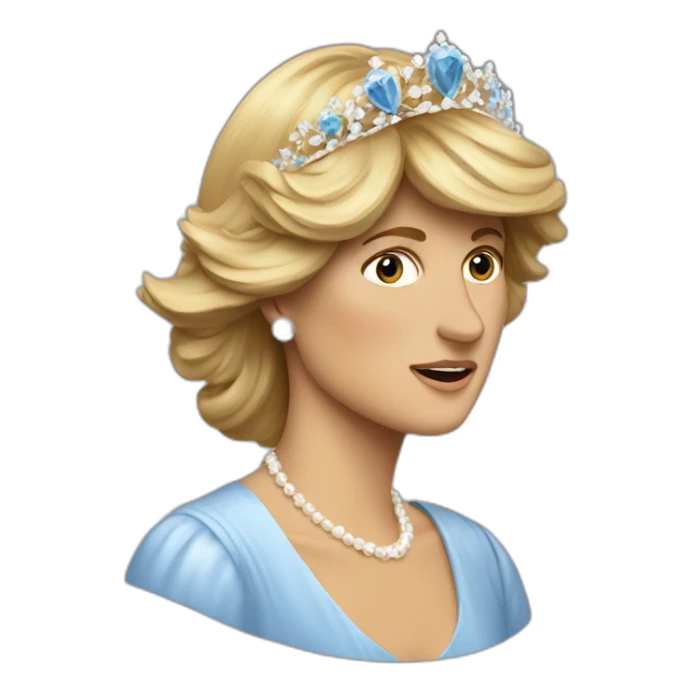 lady diana qui pleure sticker