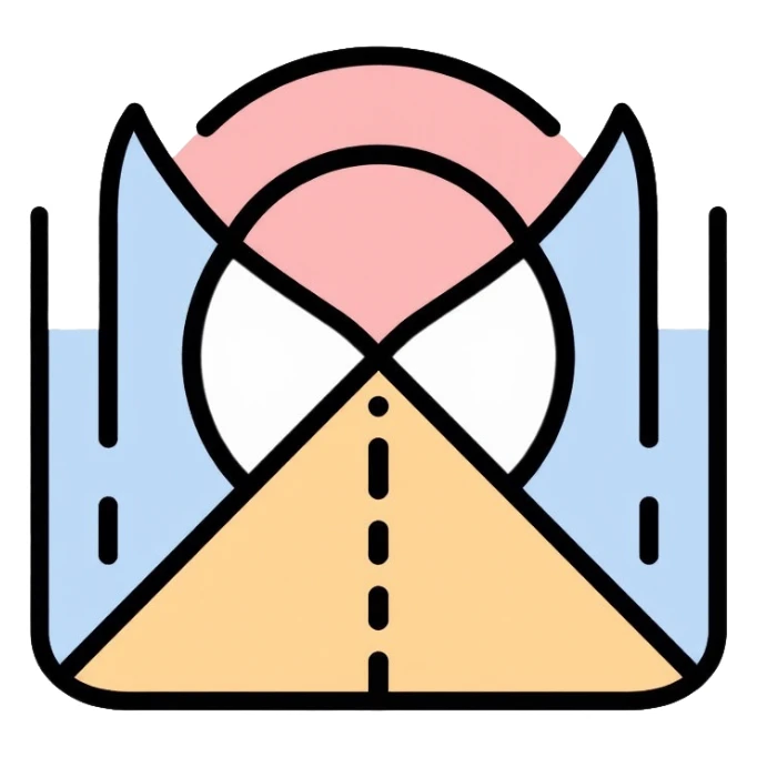 teleportation portal icon with geometric design sticker