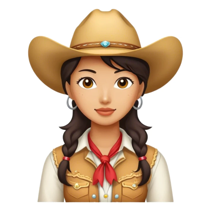 Chica vaquera morenita china  sticker