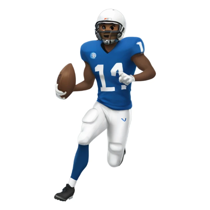 malik nabers catch blue jersey number 1 sticker