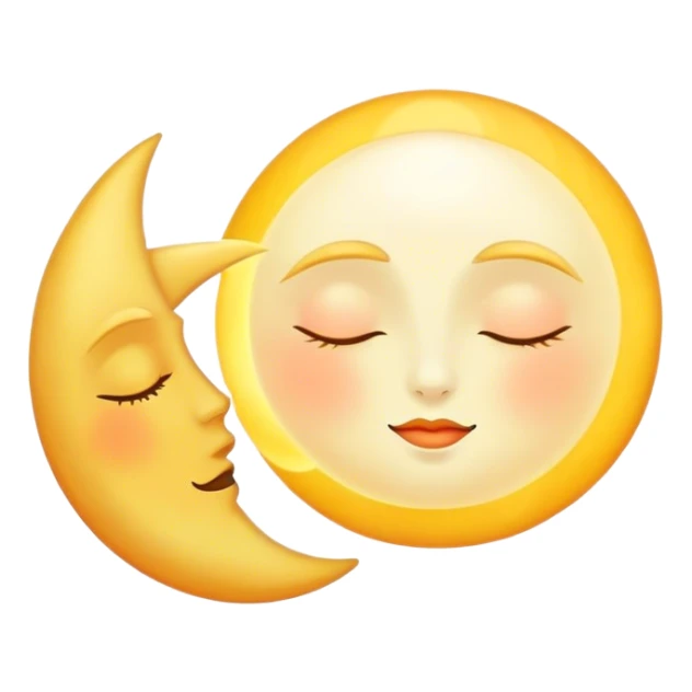 The sun kissing the moon  sticker