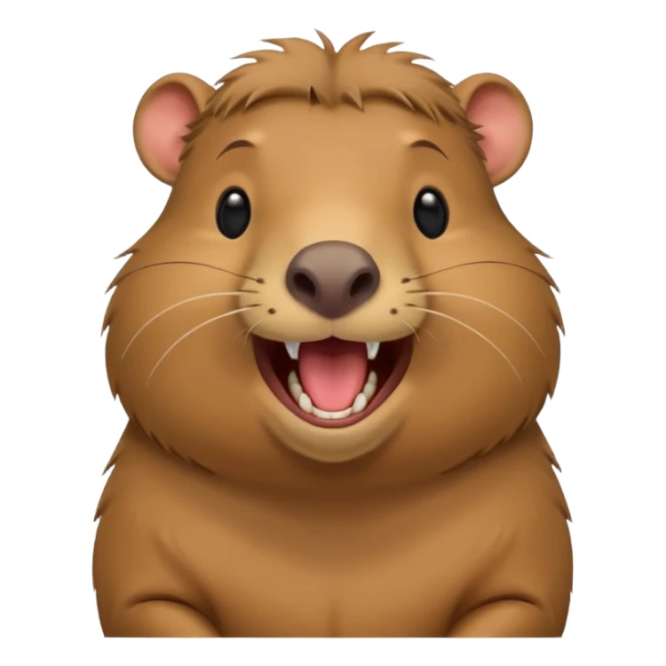 Capybara laughing sticker