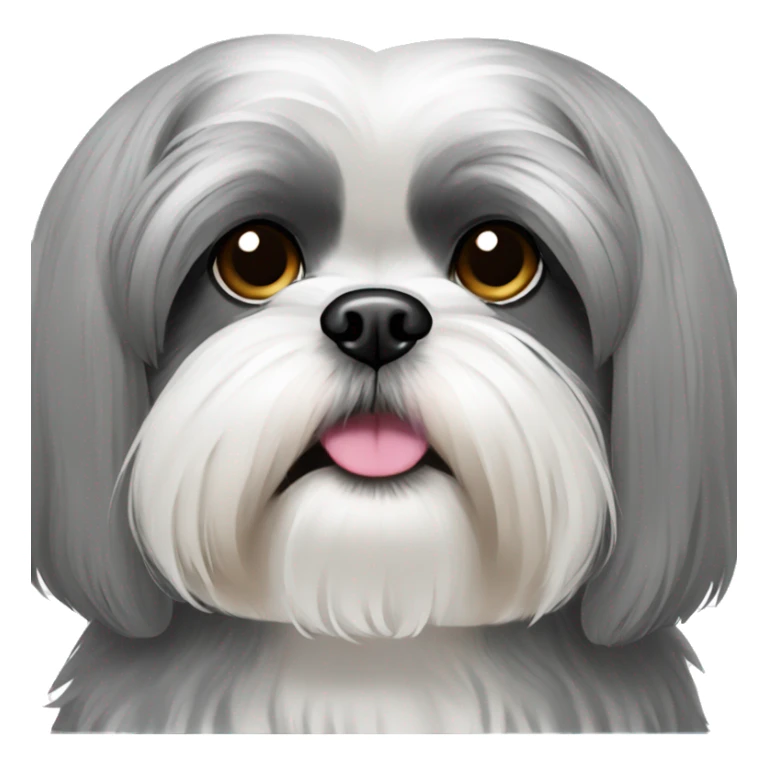 Grey Shih tzu sticker