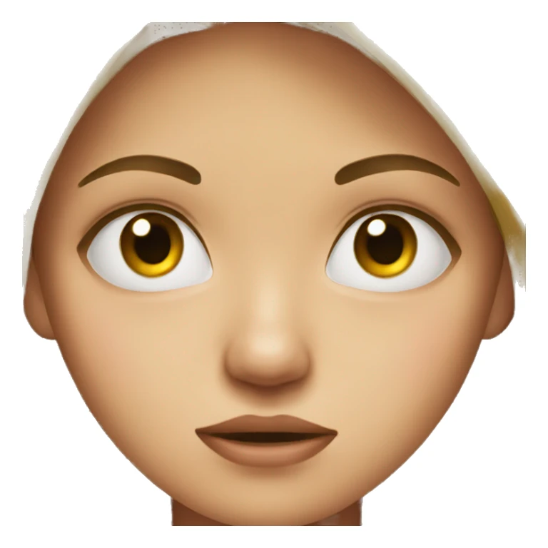 girl with one eye half closed because of anger sticker