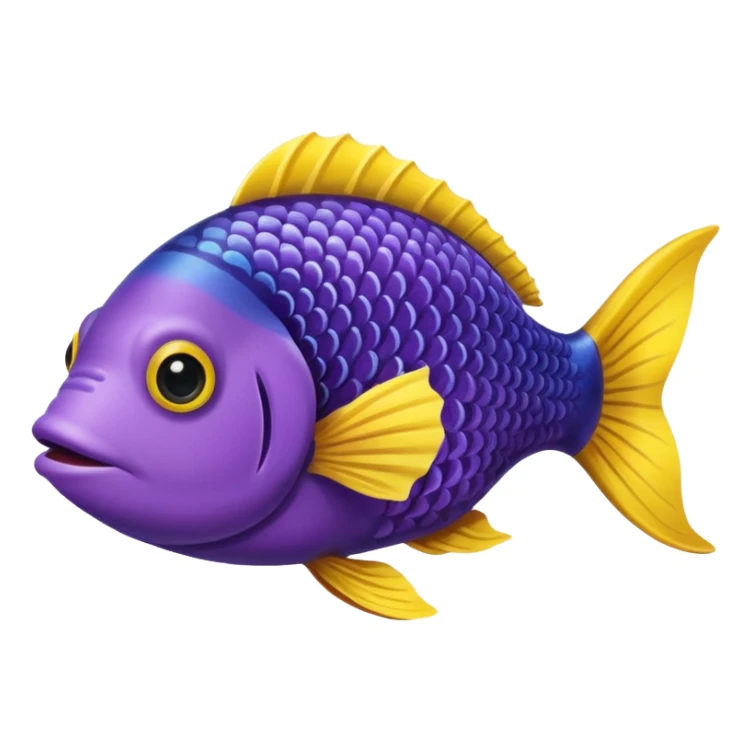 GURGLE FISH FROM FINDING NEMO PURPLE AND YELLOW GRAMMA FISH LONG sticker