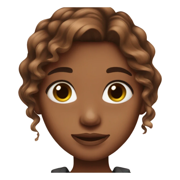 Cute girl with ombre brown hair sticker